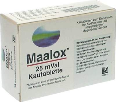 MAALOX 25 mVal Kautabletten