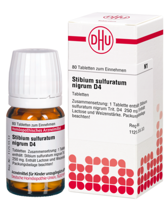 STIBIUM SULFURATUM NIGRUM D 4 Tabletten