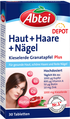 ABTEI Kieselerde Plus Granatapf.Zn.Biot.Depot Tab.