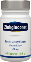 ZINKGLUCONAT 20 mg Zink vegi Kapseln