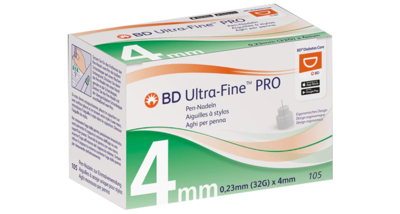 BD ULTRA-FINE PRO Pen-Nadeln 4 mm 32 G 0,23 mm