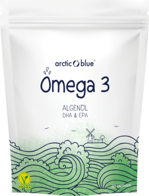 OMEGA-3 ALGENÖL EPA+DHA Kapseln vegan Arctic Blue